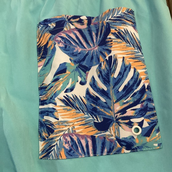 Cabana by Crown & Ivy aqua swim trunks size large. - Picture 3 of 9